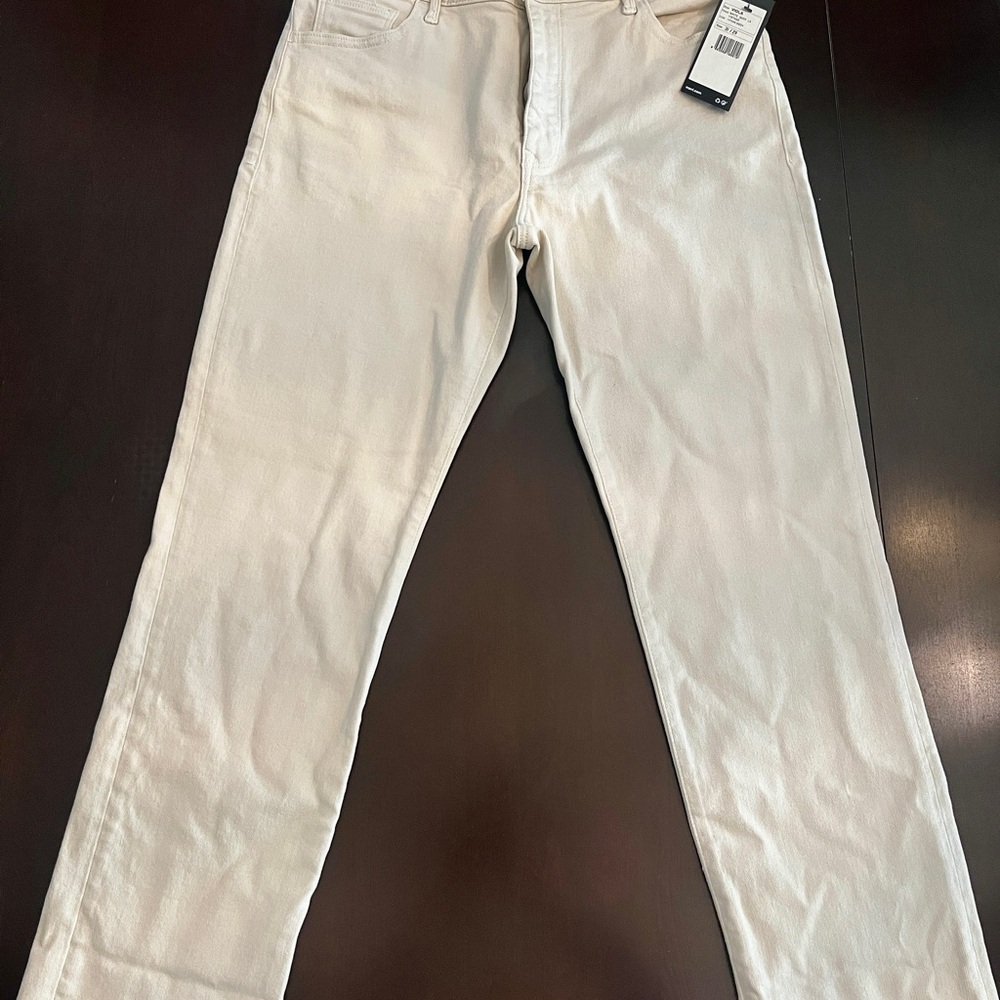 Mavi High-Rise Slim Straight Leg Jeans White Sand LA Vintage, Size 10 US (NWT)